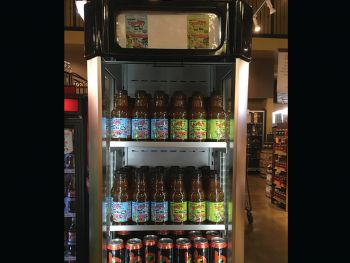 Alexander's Highland Market in Baton Rouge, Louisiana wit sum CajunTyme Ice Tea competing wit da monsters up front in dat cooler at dos registers!